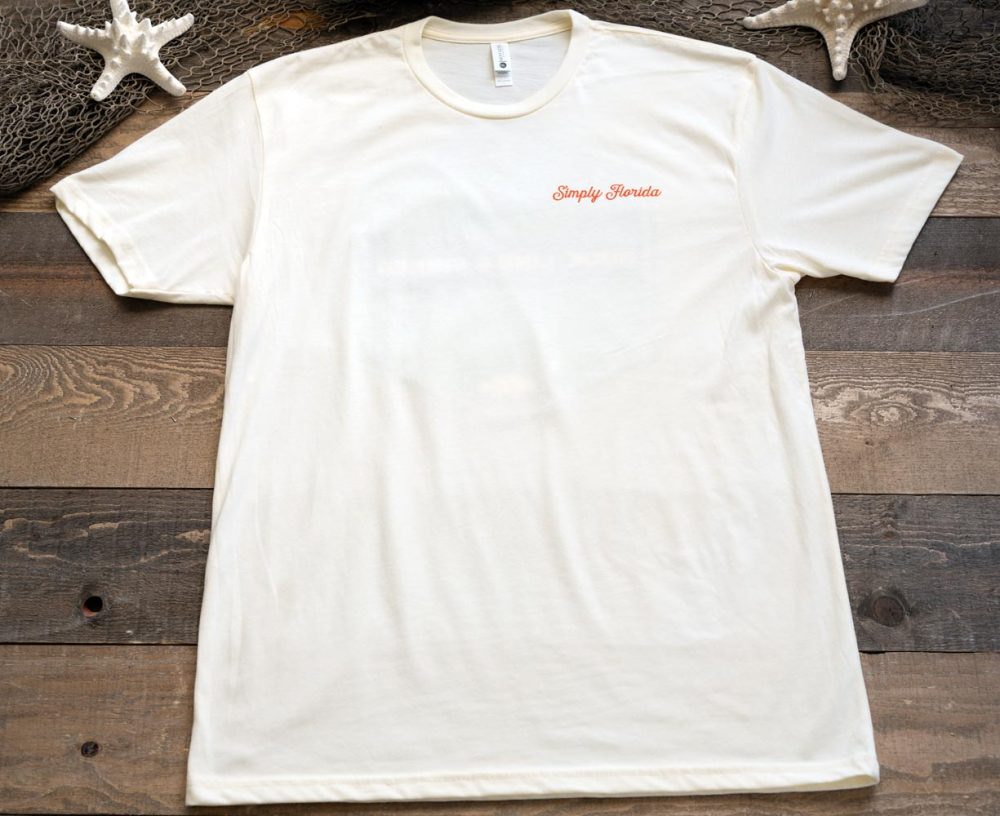 Front View of the Simply Florida Hook,Line & Sinker Tee in the Color Natural