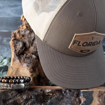Fall for Florida Collection is a Sunsational Set Combining the Americana Trout Hat in brown and khaki with the Stones Beaded Bracelet and Rope Lake Bracelet in brown brings a Florida Fall Collection for any lover of Florida