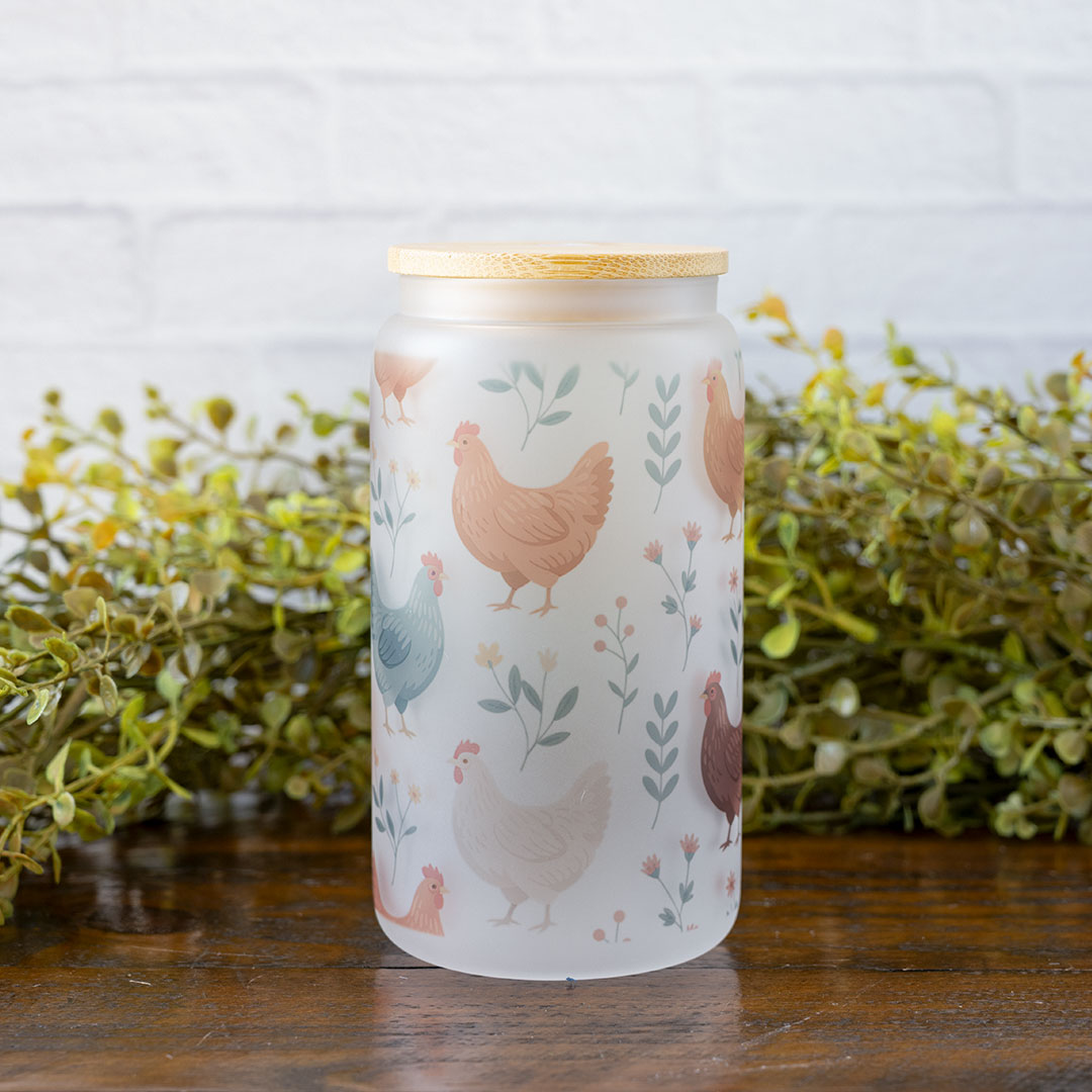 The Colorful Chicken Glass Tumbler - Image 4