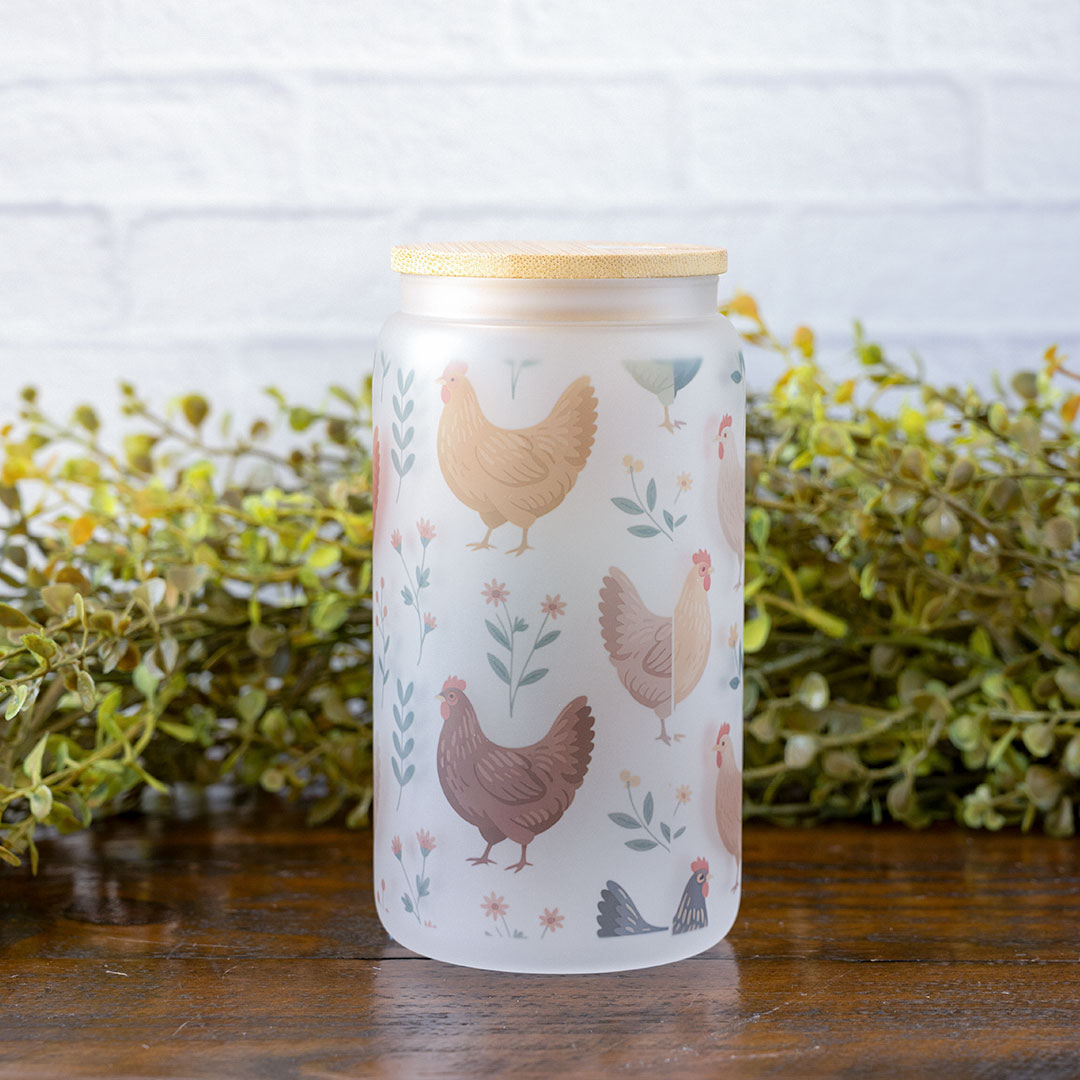 The Colorful Chicken Glass Tumbler - Image 3